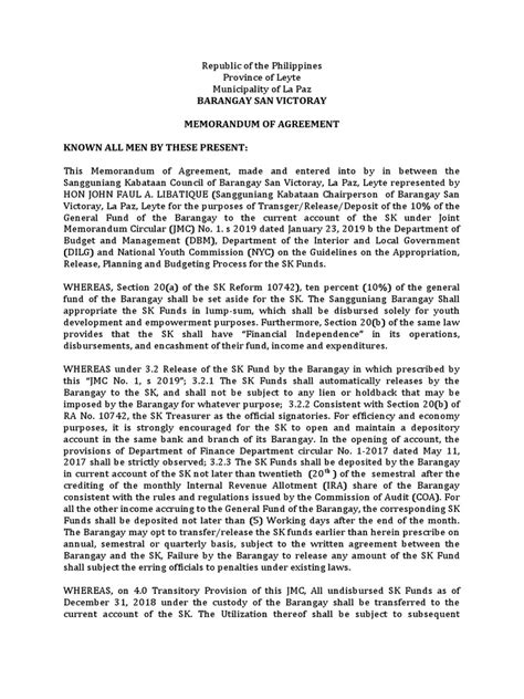 Wrtten Agreement Between SK Chairp and PB To Transfer Fund .